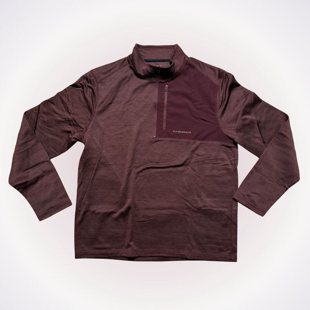 G.H. Bass & Co Quarter Zip Performance Pullover | Sz M
